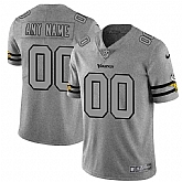 Nike Vikings Customized 2019 Gray Gridiron Gray Vapor Untouchable Limited Jersey,baseball caps,new era cap wholesale,wholesale hats